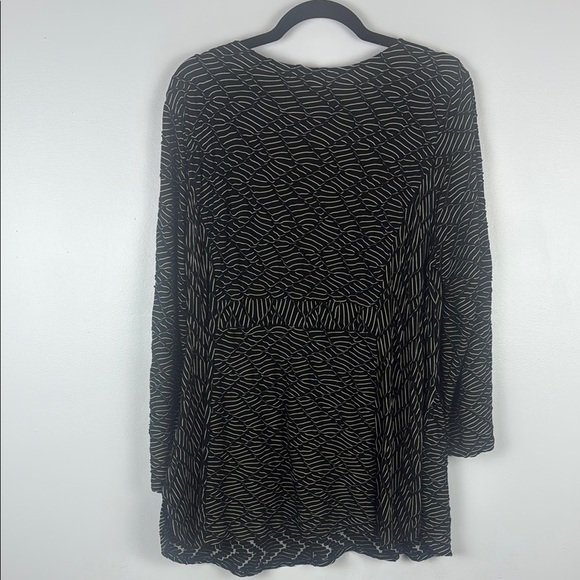 Habitat Black White Stretch Rayon Blend Tunic Top with Pockets Size XL - Picture 12 of 12